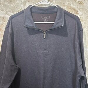 Van Heusen Pullover‎ Sweater Classic Fit 1/4 Zip Long Sleeve Gray L